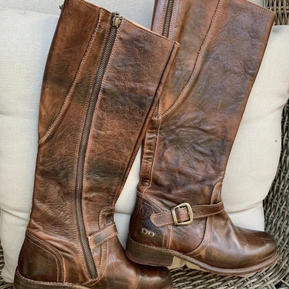 BED STU Glaye Cobbler Series Women's Distressed Leather Boots Size 9